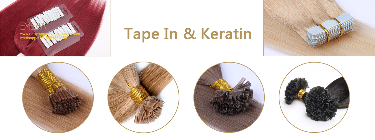 Tape in and Keratin hair extensions